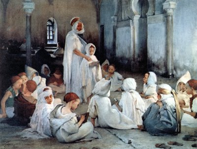An Arab School in Tlemcen by Henri Jules Jean Geoffroy